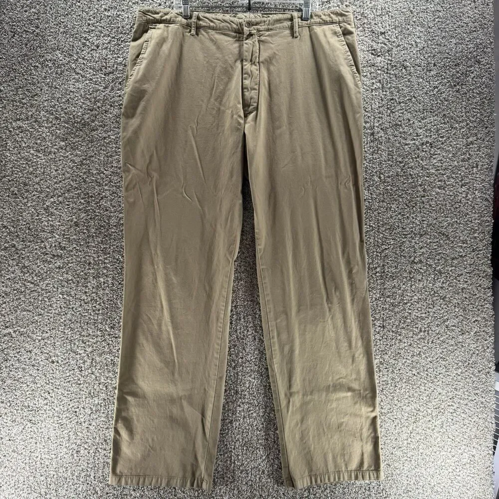 Robert Graham Pants Men 40x34 Tan Tailored Stretch RF10 3001 Chino Cotton Casual